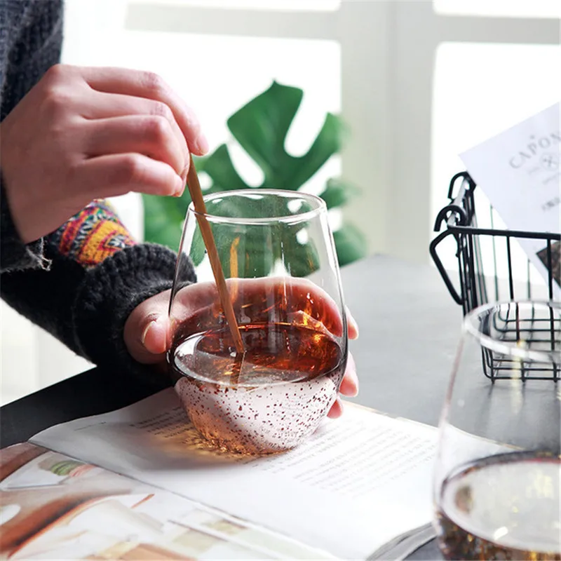 Скандинавские прозрачные стеклянные чашки со звездами термостойкие пивные