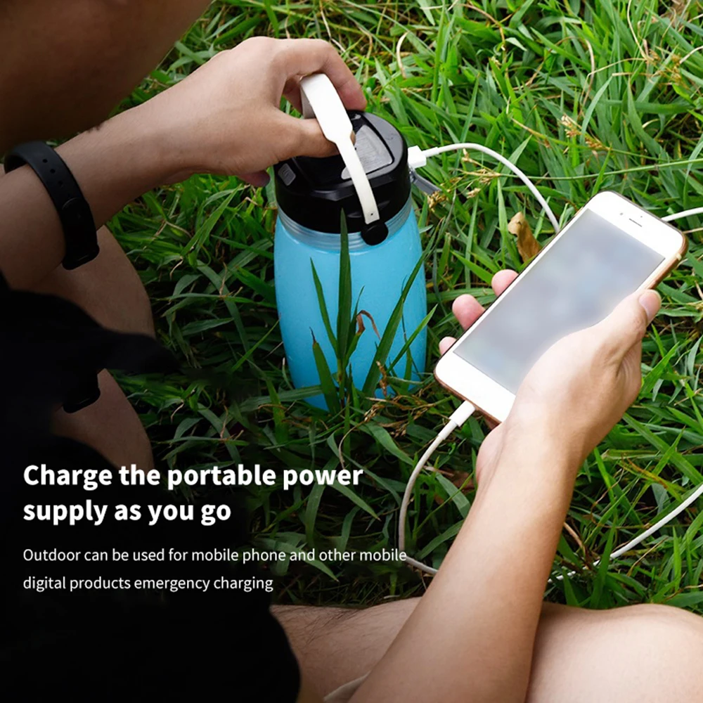 

Многофункциональный Солнечный чайник, палатка для кемпинга, светящаяся чашка для воды с системой солнечной зарядки, складная походная буты...