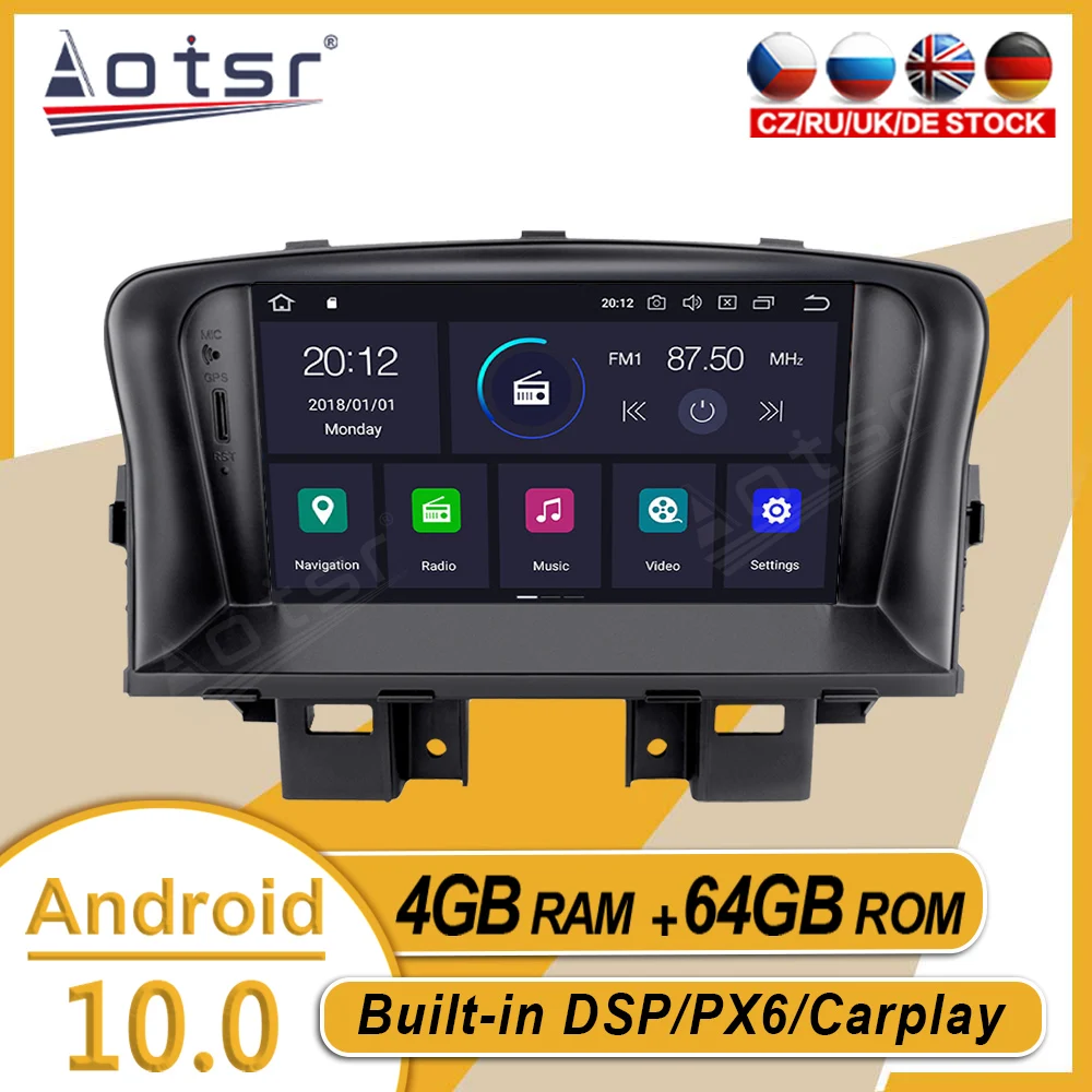 

64G For Chevrolet Cruze 2009 2010 2011 2012 Car Stereo Multimedia Player Android Navi Radio Carplay PX6 Head Unit