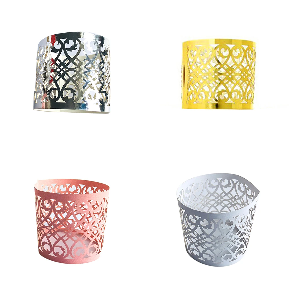 50 шт. бумажные кольца для салфеток с лазерной резкой | Дом и сад