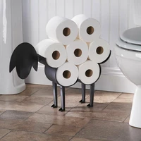 toilet paper holder free standing iron sheep shaped decorative bathroom accessories tissue storage shelves