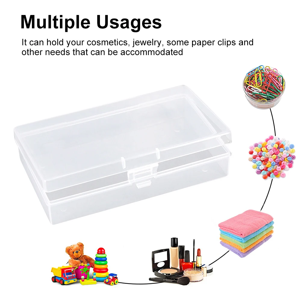 Прямоугольная пластиковая коробка с крышкой части рыболовных снастей