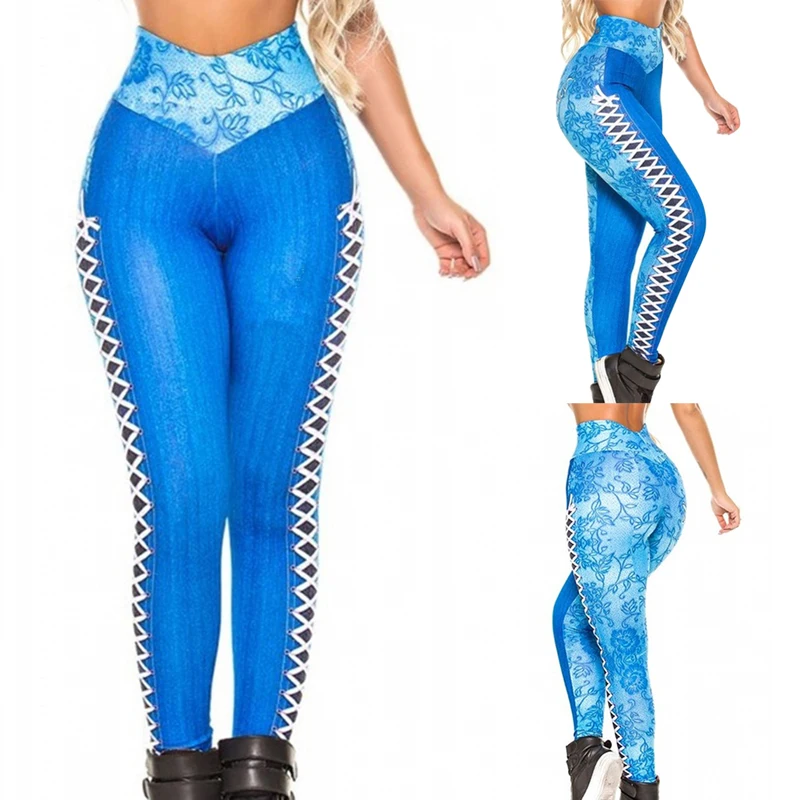 Женские леггинсы из искусственной кожи эластичные повседневные для фитнеса с