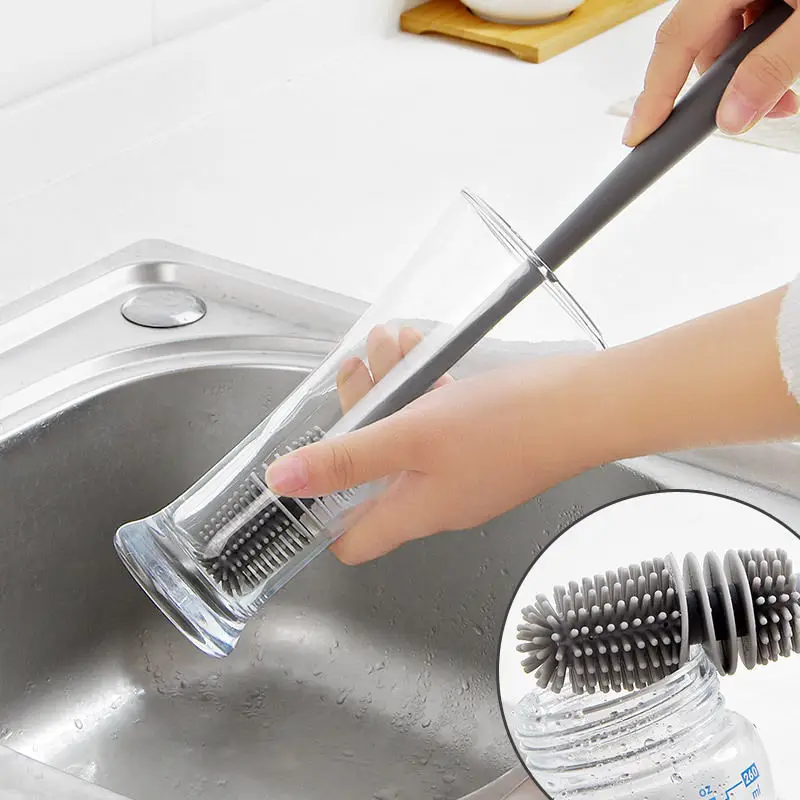 

Cup Washing Artifact No Dead Angle Long Handle Gap Bristle Baby Bottle Brush Cleaning Brush Cleaning Water Cup Heat Preservation