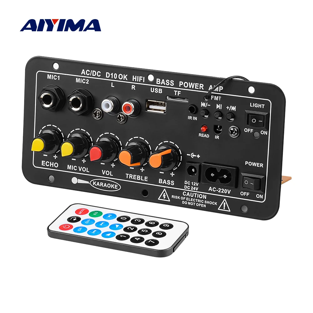 Усилитель Bluetooth AIYIMA 220 В переменного тока 12 24 монофонический сабвуфер усилитель