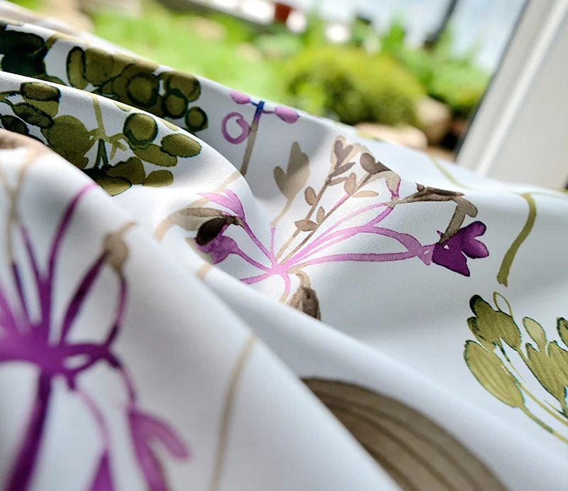 

Simple New High Precision Printing Curtain Window Curtains for Living Room Bedroom