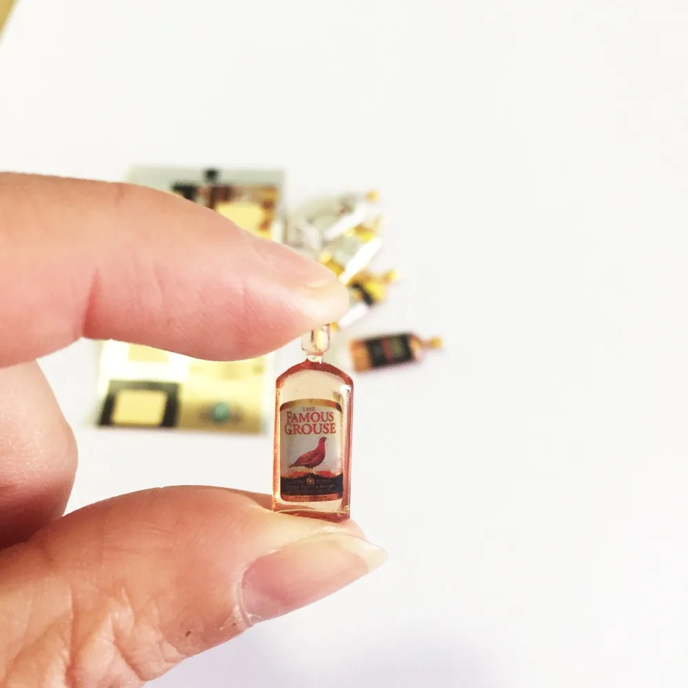 1:6 1:12 миниатюрный кукольный домик 6 шт Виски напитки бутылки вина модель мини