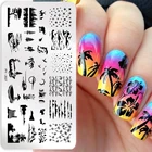 PICT вы пластины для стемпинга ногтей природа пластина с изображениями для нейл-арта фотографии, гетры с рисунком листьев, трафарет Нержавеющаясталь ногтей штамп инструменты для маникюра