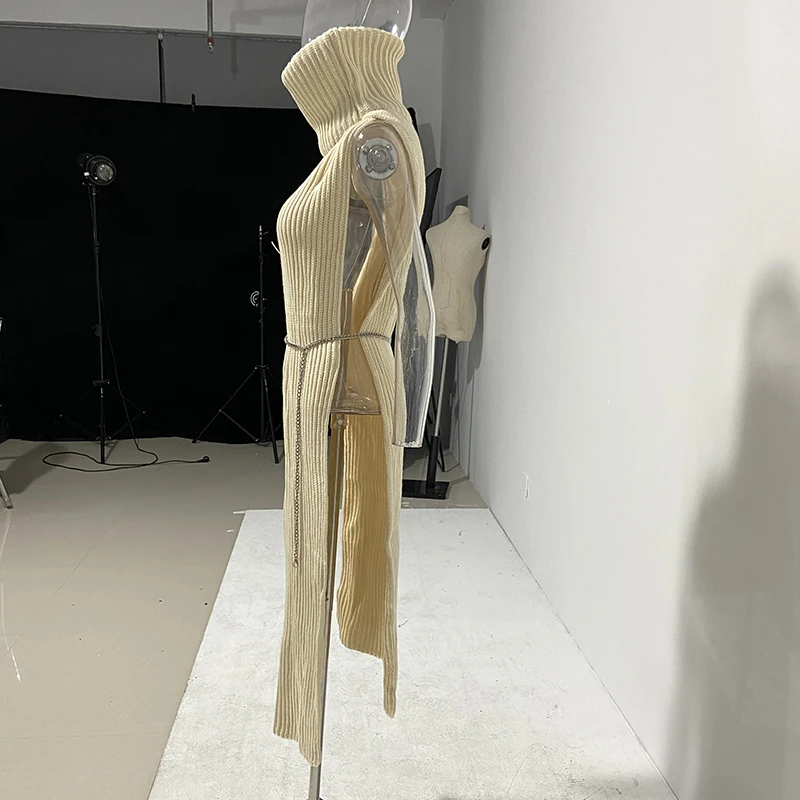 LANMREM 2022 осень и зима Новый Водолазка пуловер свитер как шарф воротник два способа