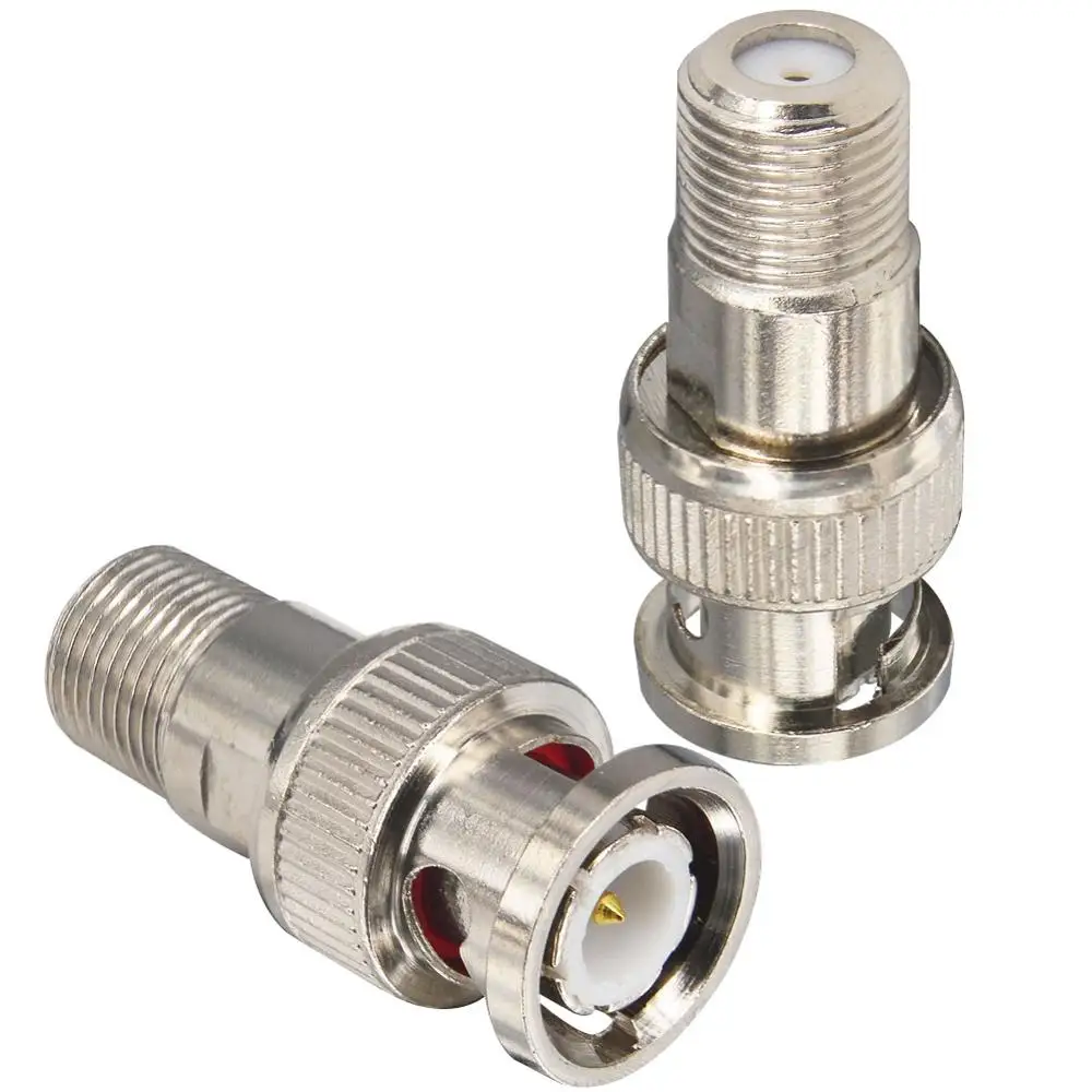 2 шт. BNC к F адаптер папа гнезду Коаксиальный RF Разъем RG6 RG59 металлический Разъемы
