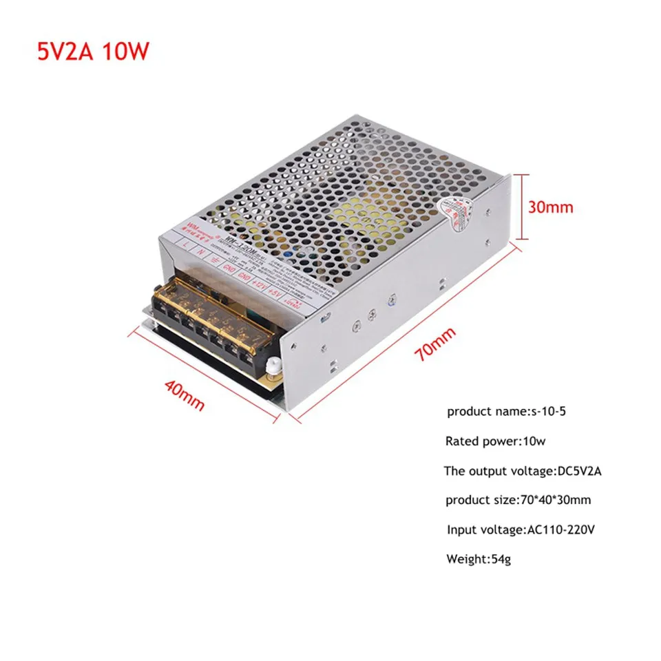 Питание DC5V12V24V 1A 2A 3A 5A 10A 12A 15A 30A 40A светильник ing трансформатор для Светодиодные