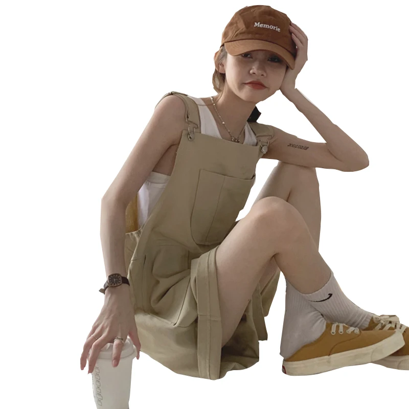 

Shorts Women's Loose-Fitting Overalls Small Slim-Fit Versatile Leggings High Street Ins Trendy Summer Straight Casual