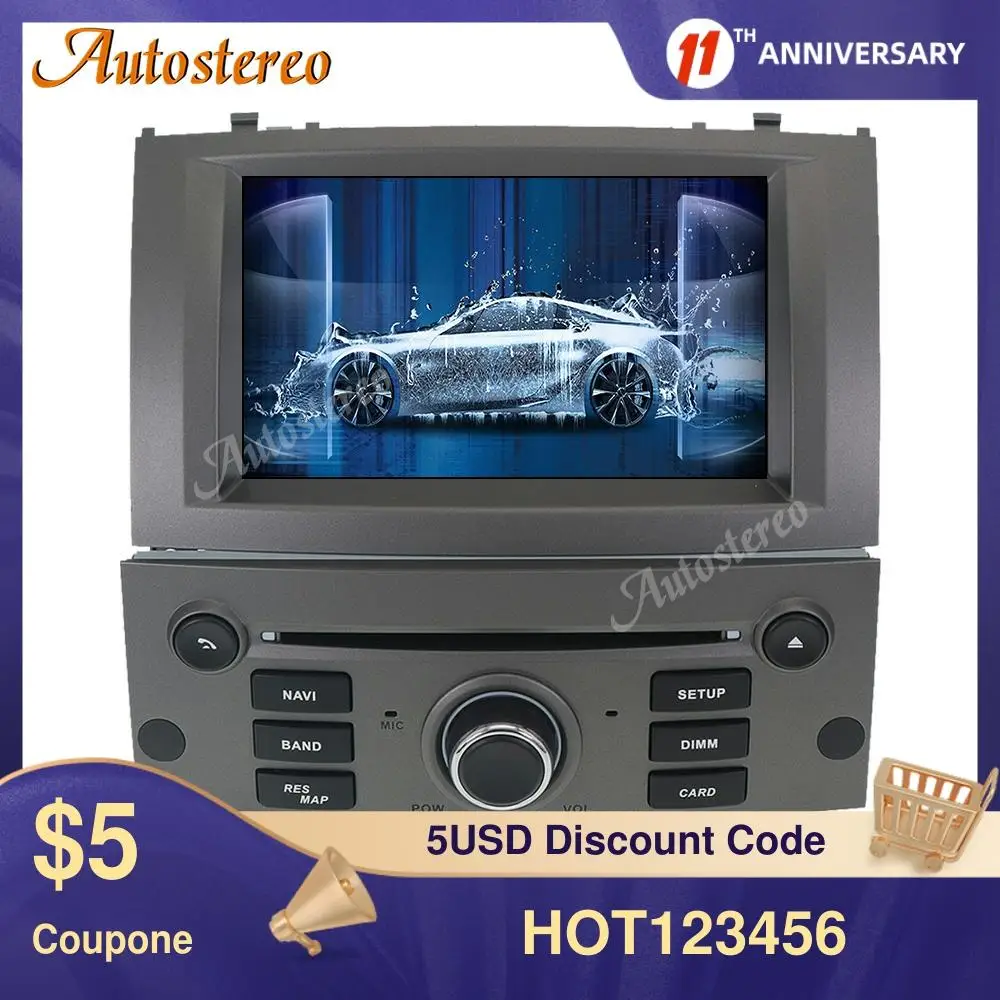 Android 10 0 автомобильное радио GPS навигация для Peugeot 407 2004 2010 мультимедийный плеер
