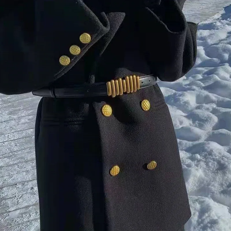 

Fashion All-match Metal Caterpillar Belt 2021 Sweater Suit Coat Girdle Woman Belts for Dress Cinturones Finos Para Vestidos Gg