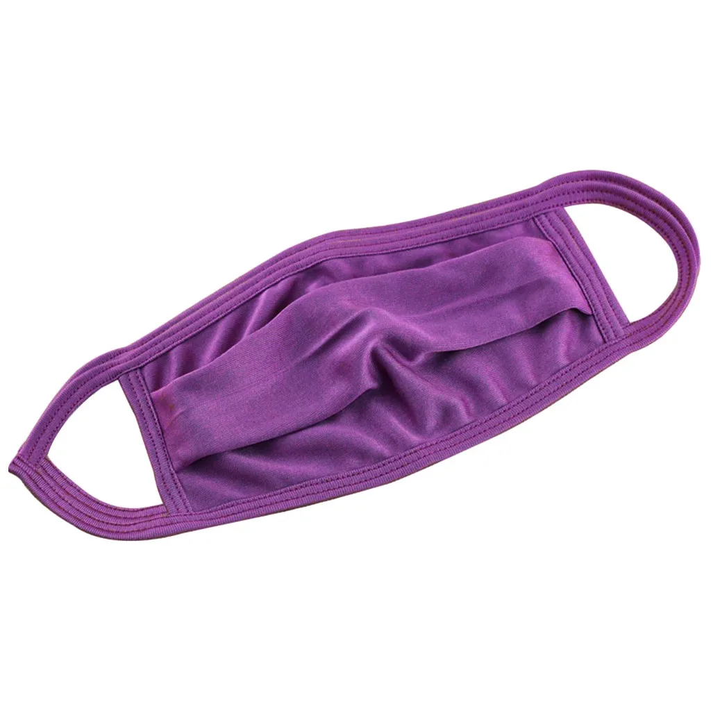 

Unisex Mouth Mask Silk Washable and Reusable Solid Color Facemask Mask Filter PM2.5 Air Filtration Face Cover Mascarar Masque