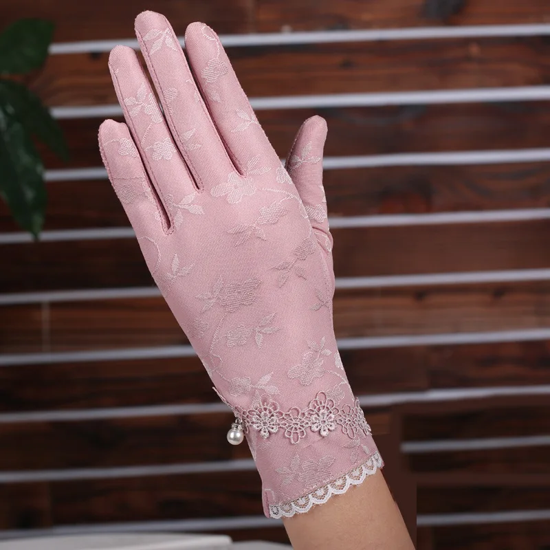 Женские перчатки для вождения Женская фотосессия короткая фотография цветочное