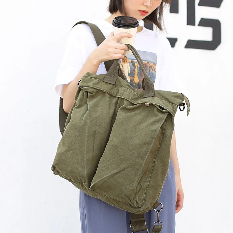 

Multifunction Canvas Book Bag Large Capacity Shoulder Bag For Women Backpack Women Bags Designer Shopping Bags Sac Main Femme