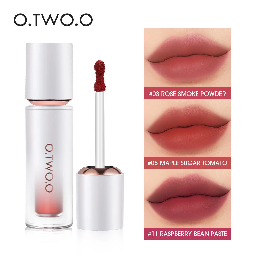 

O.TWO.O 12 Colors Red Lip Gloss Tint Velvet Liquid Lipstick Matte Long Lasting Moisturizer Pigment Women Makeup Cosmetics