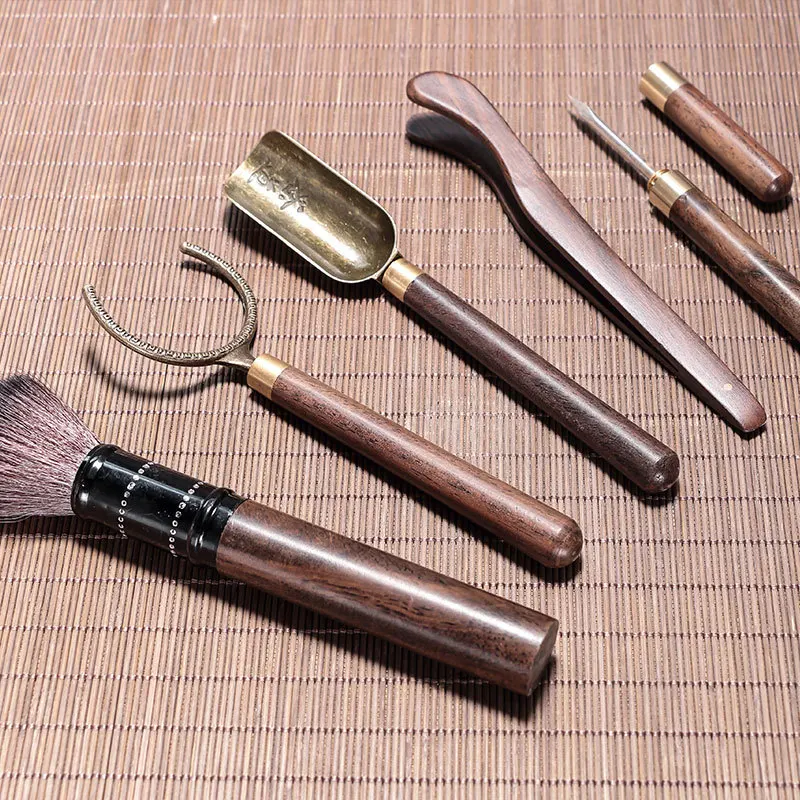 Черная керамика чайная дорога шесть джентльменов черный сандаловый набор