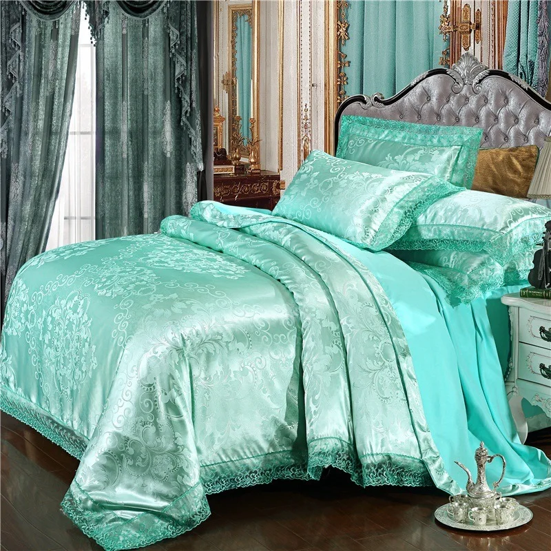 

Luxury Bedding Set Queen Tribute Silk Duvet Cover Sets Bedroom Bed Set King Size Bedding Set Pillowcases Quilt Cover Comfortable