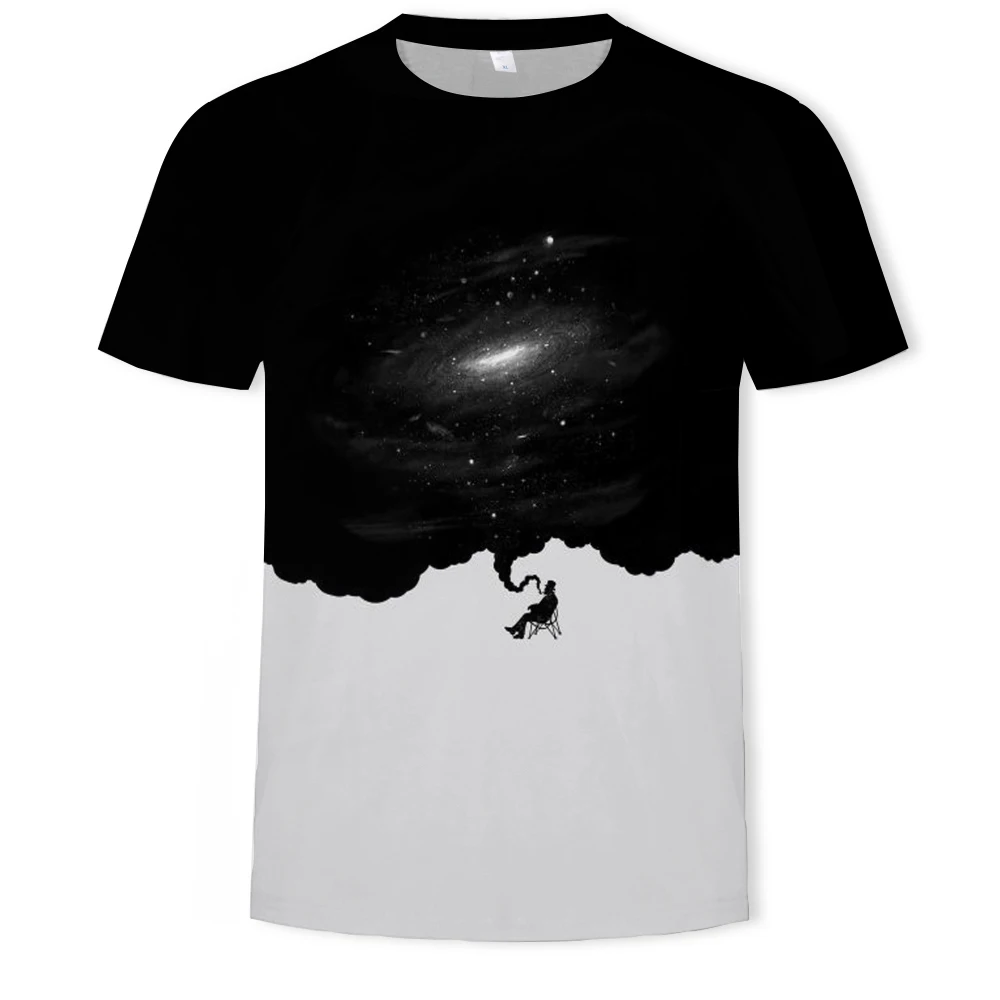 

Men's T-shirt, Beautiful starry sky,black hole, beautiful nebulaSoft and comfortableT-shirt with 3D printing