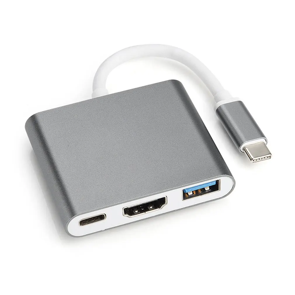 

USB C HUB To HDMI-совместимый адаптер для Macbook Pro/Air 3 USB Type C Hub To HDMI-совместимый 4K USB порт USB-C