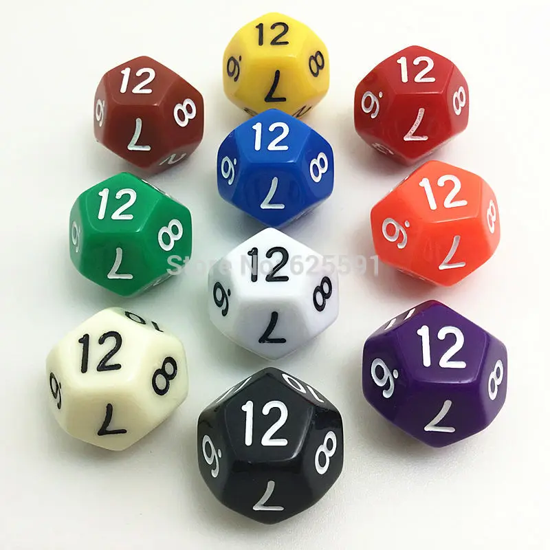 10 шт./компл. T & G Красочный D12 набор игральных костей Непрозрачный эффект D 12