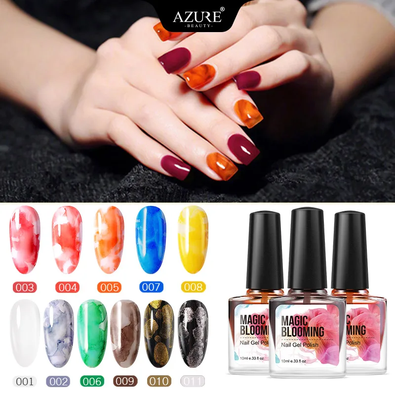 УФ гель для ногтей Azure Beauty волшебный Цветущий Гель лак самостоятельного дизайна