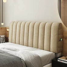 All-inclusive Super Soft Smooth Quilted Head Cover Solid Color Bed Back Dust Protector Cover Thicken Velvet Headboard Cover