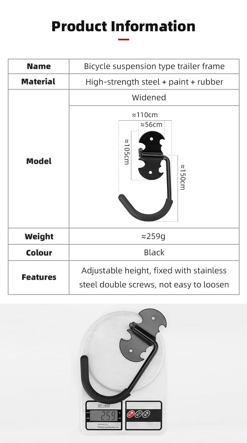 

2021 new Bicycle mountain bike butterfly single hook Wall hook parking rack Wall-mounted bicycle display rack Cycling equipment