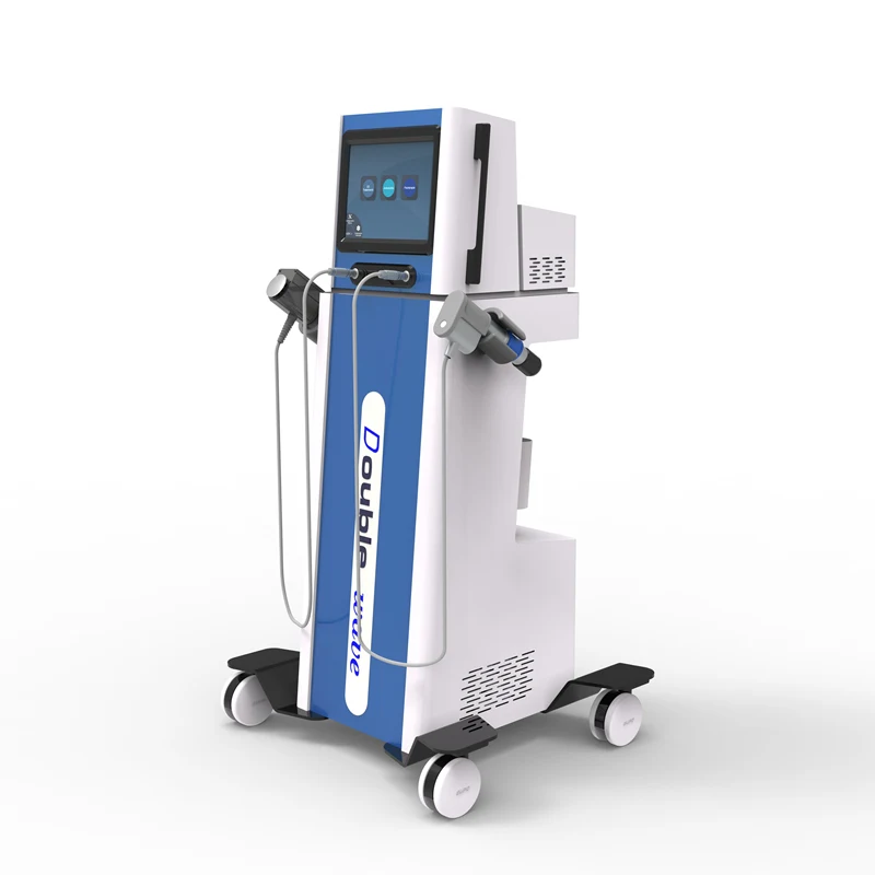 

Physiotherapy Shockwave Pneumatic Combine Electromagnetic Shock Wave Therapy Double Channels Machine For Pain Relief