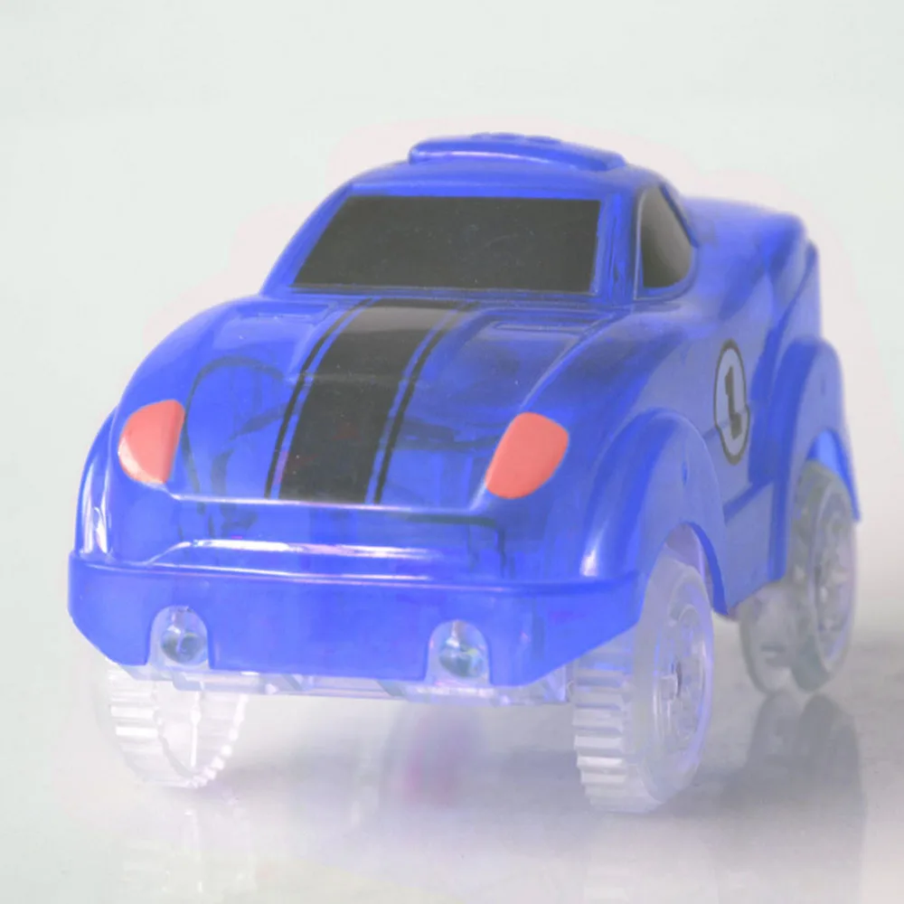 only car 4 DIY магический блок железной дороги образовательный рельс светодиодный флэш-автомобиль сборка изгиб развивающие игрушки универсальные аксессуары парк игры - Цвет: only car 4