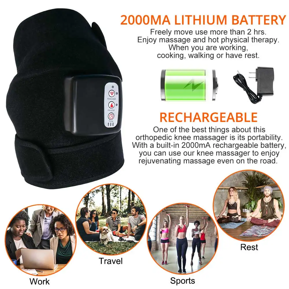 Жар коленный сустав Массажер для колена Электрический нагревательный