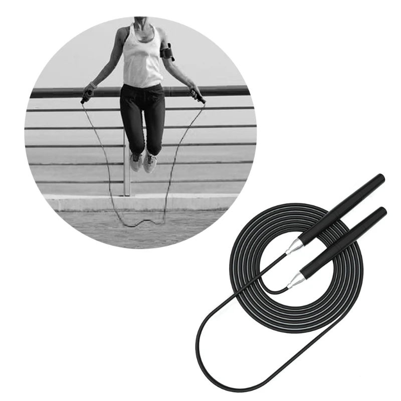 

RXBC Self-locking Jump Rope 3mm Steel Wire Skipping Rope Professional Boxing Training Equipment Racing Fitness Gym Exerciser
