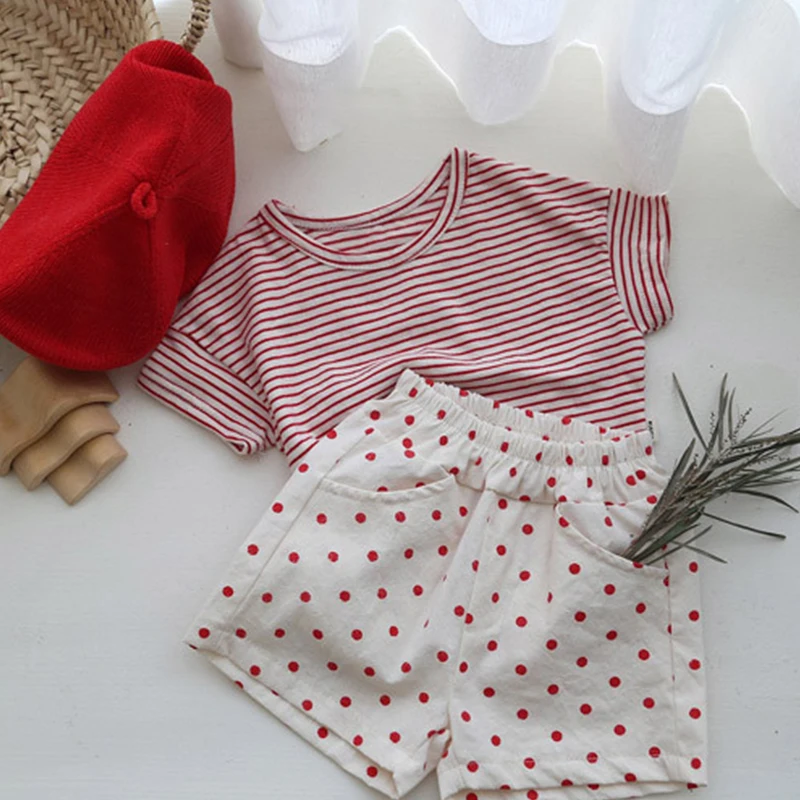 

Summer Children's Cotton Leisure Fresh Shorts 2020 New Boys' And Girls' Loose And Breathable All-match Dot Baby Kids Short Pant