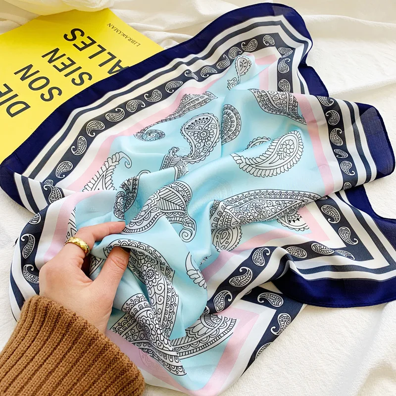 Классические платки с принтом пейсли маленькие шали шелковые Сатиновые шарфы