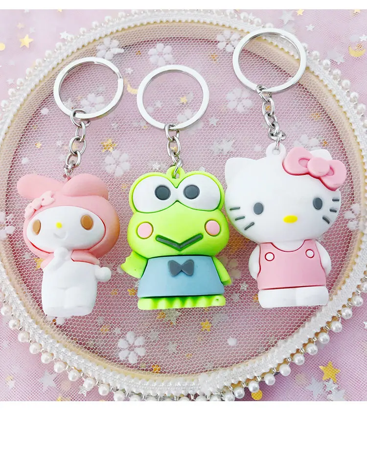 Мультфильм брелок Hello Kitty милый KT кот Единорог лягушка куклы брелоки Автомобильный Брелок Студенческая сумка брелок кулон творческие подарки