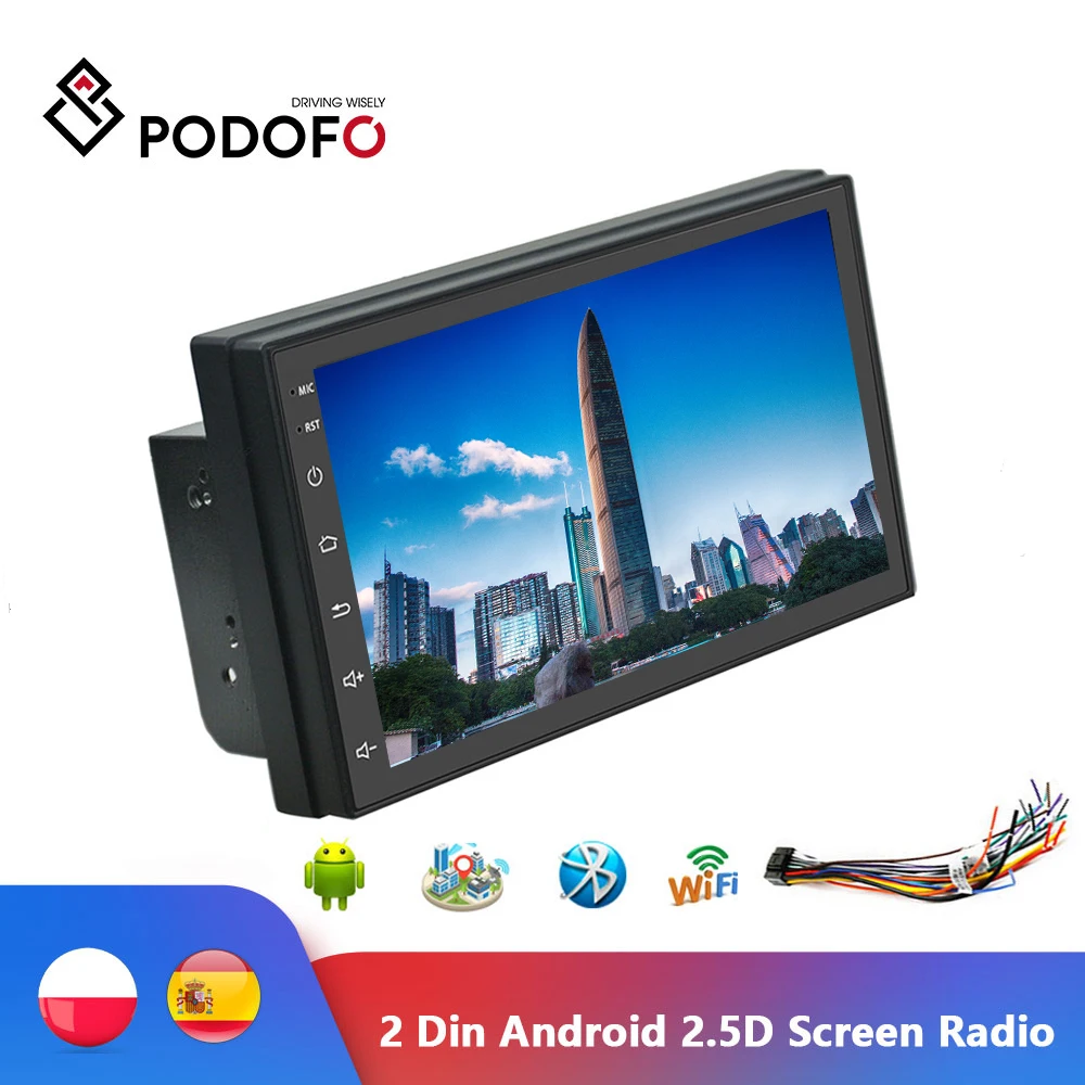 Podofo Универсальный 2Din Android Авторадио 7 &quotавтомобильный мультимедийный плеер gps MP5