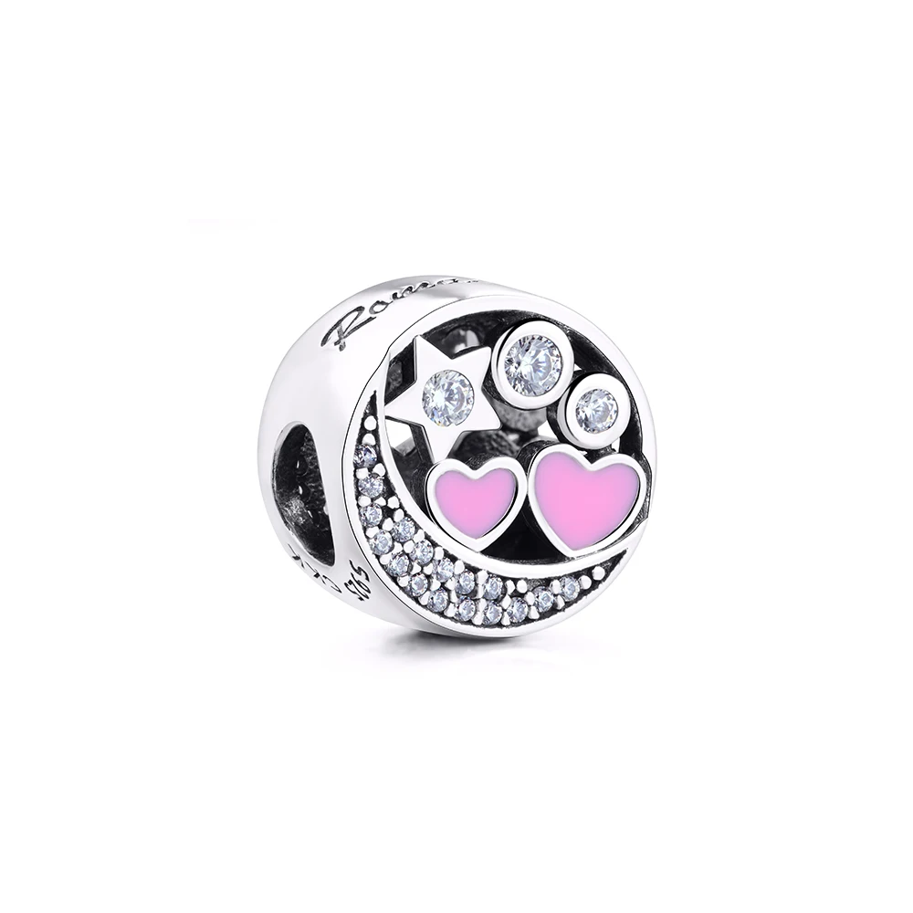 

DIY Fits for Pandora Charms Bracelets Hearts of Love Beads 100% 925 Sterling-Silver-Jewelry Free Shipping