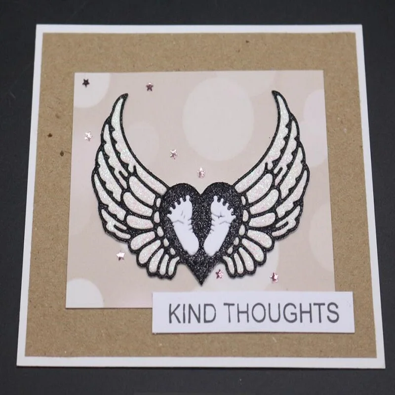 Любовные крылья для вырубки - новые 2020 металлические формы для скрапбукинга, ремесла из бумаги, создания открыток и штампов на пригласительных карточках.