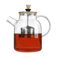 1 8l60oz glass teapot strip leaking with stainless steel infuser stove top safe heat resistant kettle