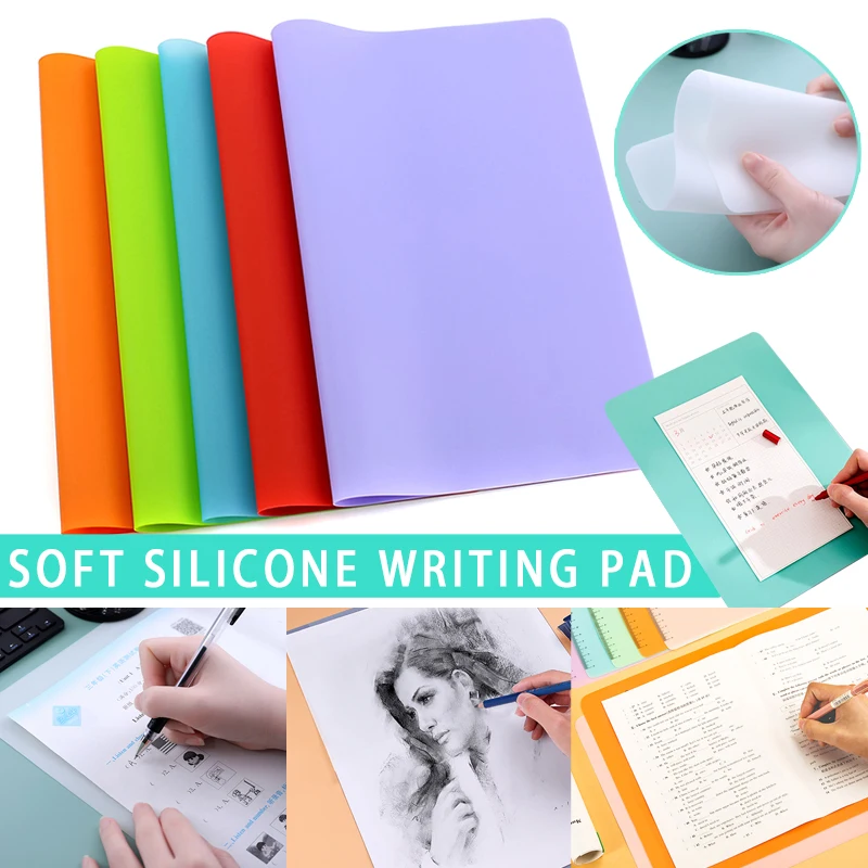 

Write Pads Soft silicone Writing Pad Non-Slip Solid Color Writing Mat School Supplies PUO88