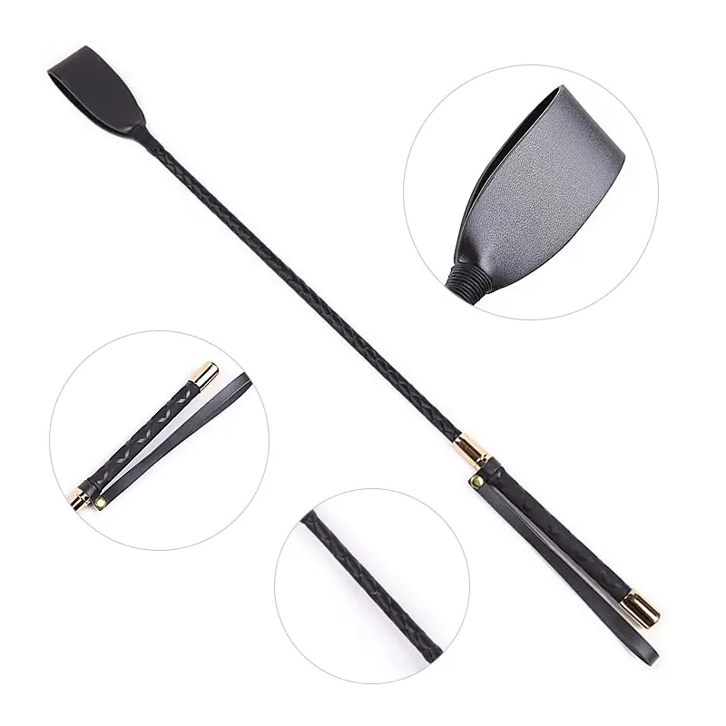 

Boutique Slim Leather Riding Crop Horse Whip Durable Stage Performance Props Lightweight Racing
