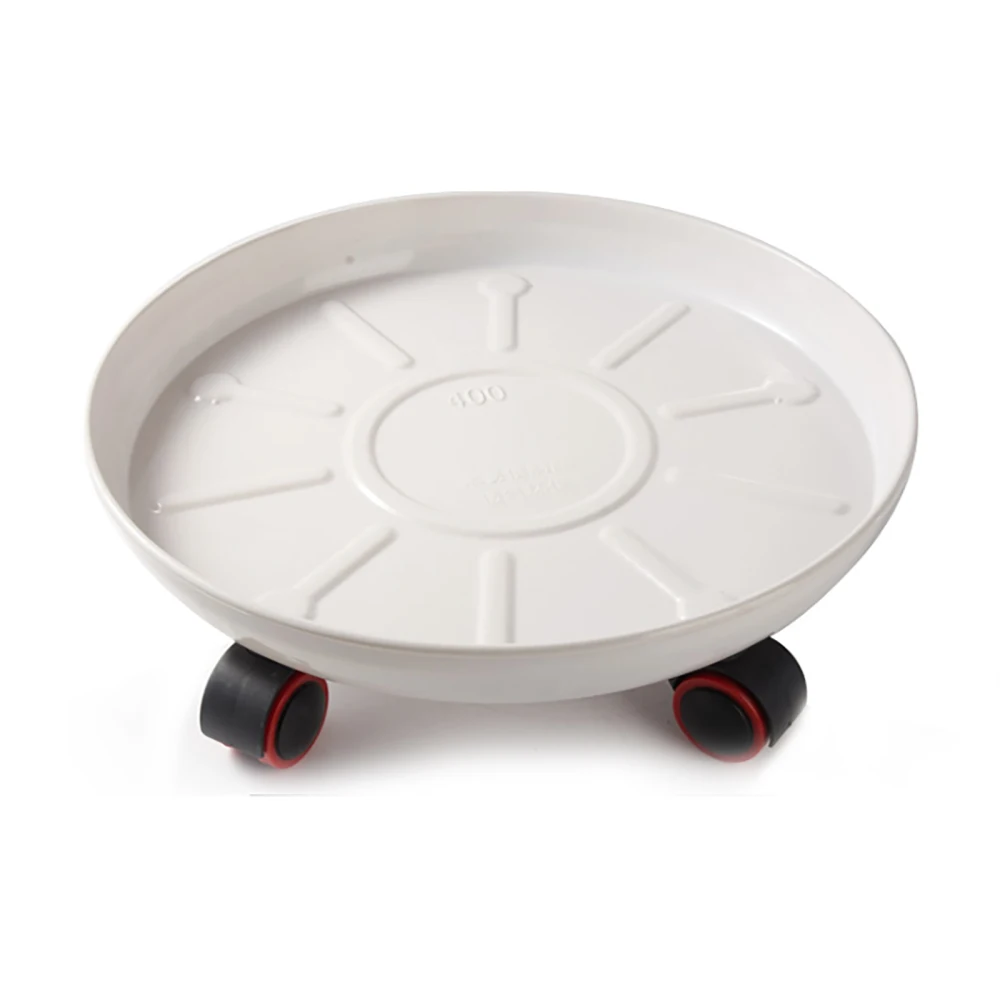 

Flowers Pot Mover Leakproof Indoor Balcony Removable 4 Wheels Iron Tray Round Garden Tools Universal Wheel Metal