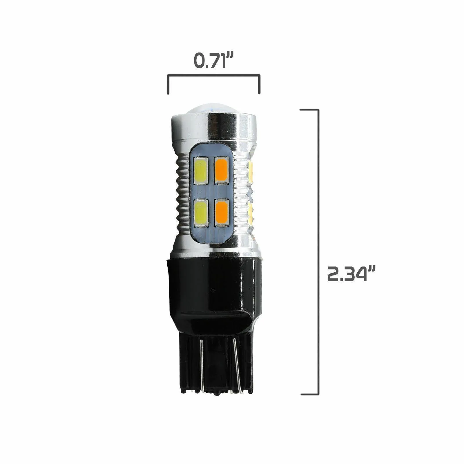 

Auto LED Light Bulbs Bright Car DRL Lamp Parking Switchback White/Amber