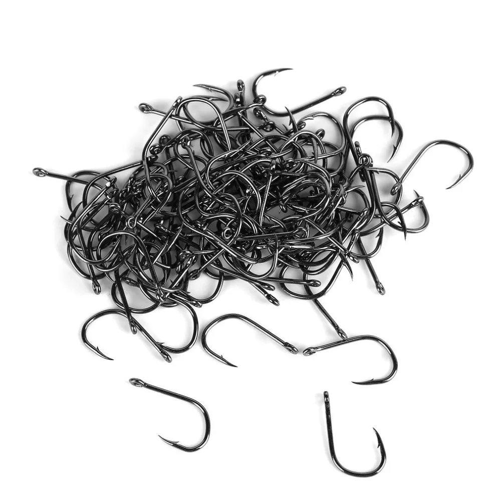 

2019 Hot 100pcs Fishing Hook Bait Barb Fishhook Lure Tackle With Box Size 4/6/8/10/12 High Quality Drop Shipping