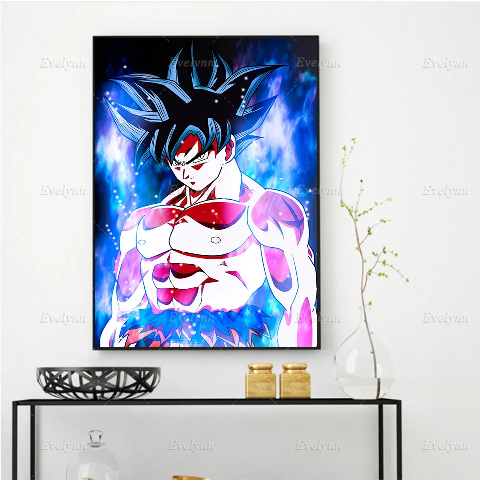 

Nordic Anime Goku Poster And Print Abstract Wall Art Canvas Painting Home Decor Modular Picture Boy'S Living Room Bedroom Decor