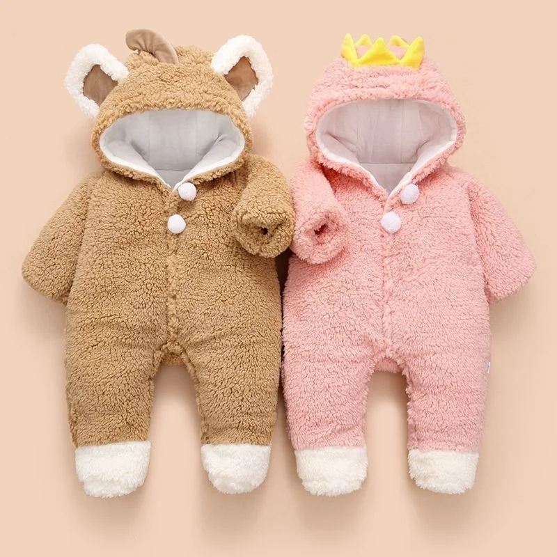 

Babyonesies зимняя утепленная теплая одежда с хлопковым подкладом для девочек детский комбинезончик выйти обнимающ одежды Одежда для детей млад...