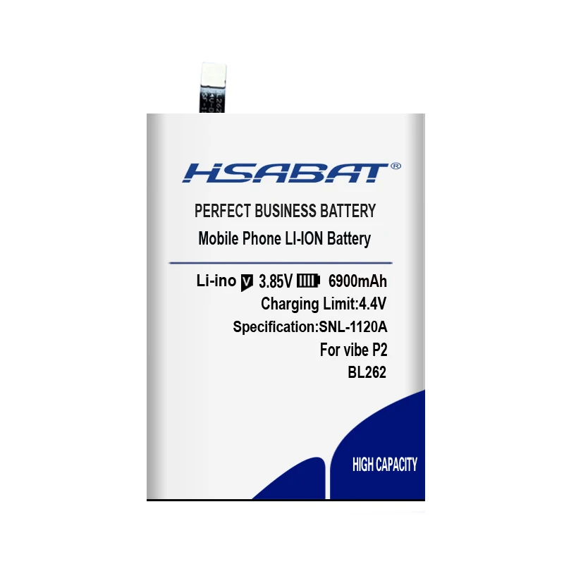 Новое поступление [HSABAT] 6900mAh BL262 Сменный аккумулятор для Lenovo Vibe P2 P2C72 P2A42 - купить по