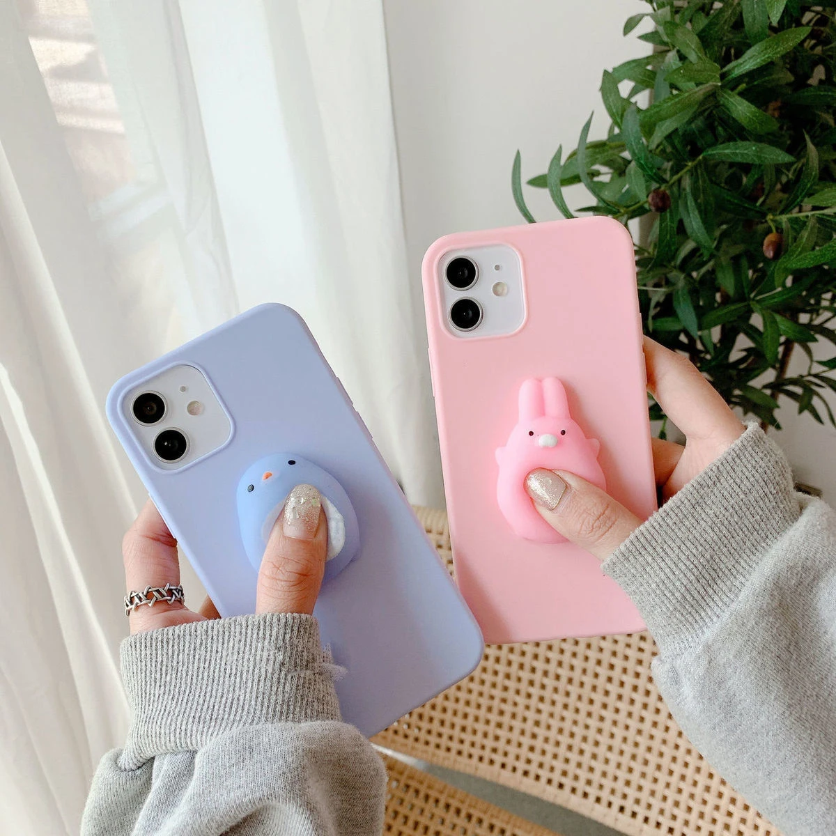 

3D Animals Toys Squishy Case For Apple iPhone 12 mini 11 Pro XR XS Max SE 2020 6 6S 7 8 Plus Soft Cat TPU Cover
